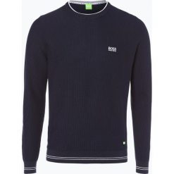 Swetry klasyczne męskie: BOSS Athleisure – Sweter męski – Rome_W17, niebieski