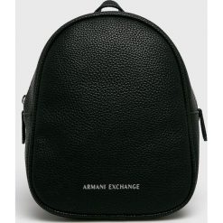 Armani Exchange - Plecak. Czarne plecaki damskie Armani Exchange, bez wzorów, z poliesteru. Za 479,90 zł.