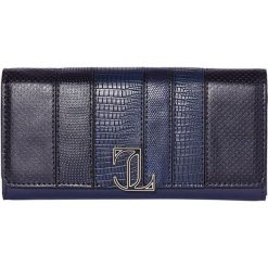 Jennifer Lopez Portfel damski Navy Emme JLS0040. Niebieskie portfele damskie Jennifer Lopez, bez wzorów. W wyprzedaży za 172,00 zł.