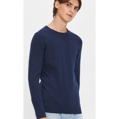 Sweter z bawełny organicznej - Granatowy. Niebieskie swetry męskie House, s, bez wzorów, z bawełny, bez kołnierzyka, bez kaptura. Za 79,99 zł.