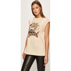 Pinko - T-shirt. Bluzki damskie Pinko, s, z nadrukiem, z bawełny, z okrągłym kołnierzem. Za 499,90 zł.