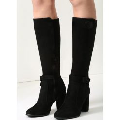Buty zimowe damskie: Czarne Kozaki Plain Jane