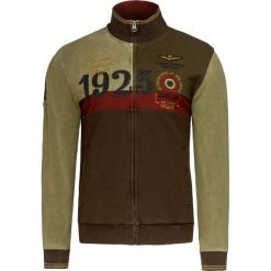 Bluza AERONAUTICA MILITARE. Zielone bluzy męskie Aeronautica Militare, z haftami, militarne, ze stójką, bez rękawów, bez kaptura. W wyprzedaży za 552,00 zł.