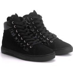 Trussardi Jeans Sneakersy. Trampki i tenisówki damskie Trussardi, z jeansu. Za 349,00 zł.