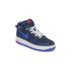 Buty Dziecko Nike AIR FORCE 1 MID JUNIOR. Niebieskie trampki chłopięce Nike, bez wzorów, bez zapięcia. Za 279,99 zł.