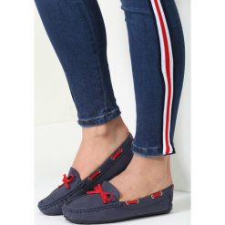 Niebieskie Mokasyny Match Me. Niebieskie mokasyny damskie marki Born2be, z materiału. Za 74,99 zł.