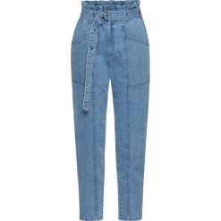 Dżinsy bojówki bonprix niebieski "bleached”. Niebieskie jeansy damskie bonprix. Za 149,99 zł.