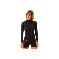 TOP UV długi rękaw surfing z neoprenu/polaru damski. Czarne topy damskie OLAIAN, xl, bez wzorów, z elastanu, sportowe, bez kołnierzyka. Za 79,99 zł.