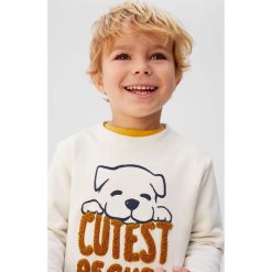 Mango Kids - Bluza dziecięca Mateo 80-104 cm. Zielone bluzy chłopięce Mango Kids, z nadrukiem, z bawełny, bez rękawów, bez kaptura. Za 59,90 zł.