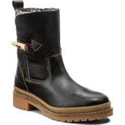 Botki TAMARIS - 1-26968-39 Black 001. Szare botki damskie na obcasie marki Tamaris, z materiału, z okrągłym noskiem. W wyprzedaży za 239,00 zł.