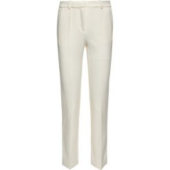 Chinosy Victoria Victoria Beckham Textured Lightweight 2220WTR001321A. Białe spodnie damskie Victoria Victoria Beckham, bez wzorów, z elastanu. Za 1449,00 zł.