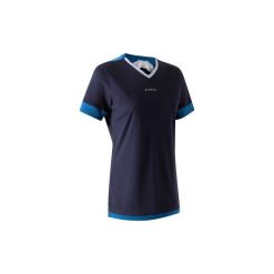 Koszulka krótki rękaw do piłki nożnej F500 damska. Niebieskie t-shirty damskie marki KIPSTA, xs, z materiału. Za 29,99 zł.
