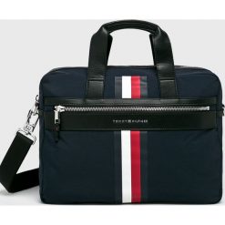 Tommy Hilfiger - Torba. Niebieskie torby na laptopa marki TOMMY HILFIGER, w paski, z poliesteru. Za 649,90 zł.