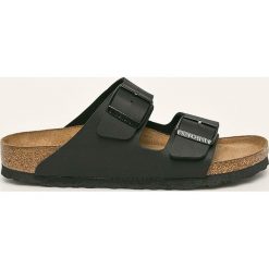 Birkenstock - Klapki Ariona. Czarne klapki damskie Birkenstock, bez wzorów, ze skóry ekologicznej, bez obcasa, na obcasie. Za 289,90 zł.