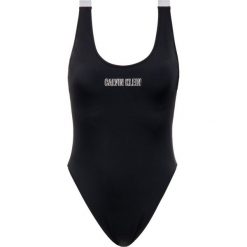 Strój kąpielowy Calvin Klein Swimwear KW0KW00825. Czarne stroje kąpielowe damskie Calvin Klein Swimwear, xs, bez wzorów, z elastanu. W wyprzedaży za 249,00 zł.