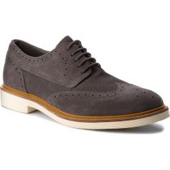 Półbuty GEOX - U Damocle B U820SB 0BS22 C9002 Dk Grey. Szare derby męskie Geox, z materiału. W wyprzedaży za 299,00 zł.