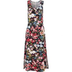 Cellbes Sukienka maxi z dżerseju czarny w kwiaty female czarny/ze wzorem 62/64. Czarne sukienki damskie Cellbes, na lato, w paski, z dżerseju, eleganckie, z okrągłym kołnierzem, bez rękawów, maxi, dopasowane. Za 209,00 zł.
