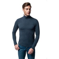 Bluza corsari golf granatowy. Niebieskie bluzy męskie Recman, m, bez wzorów, z golfem, bez rękawów, bez kaptura. Za 129,00 zł.