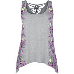 Ariel - Mała Syrenka Fabius - Floral Top damski wielokolorowy. Szare topy damskie Ariel - Mała Syrenka, xl, z nadrukiem, z okrągłym kołnierzem, bez rękawów. Za 62,90 zł.
