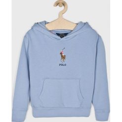 Polo Ralph Lauren - Bluza dziecięca 128-176 cm. Niebieskie bluzy dziewczęce z aplikacjami, z bawełny. W wyprzedaży za 199,90 zł.