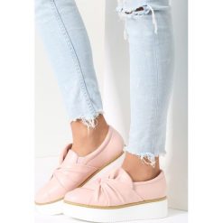 Trampki damskie slip on: Różowe Slip On By The Way