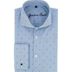 Koszula IGNAZIO KMN00018 slim. Czerwone koszule męskie Giacomo Conti, m, bez wzorów, z bawełny, eleganckie, z kontrastowym kołnierzykiem, bez rękawów. Za 259,00 zł.
