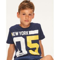 T-shirty chłopięce: T-shirt z napisem new york – Granatowy