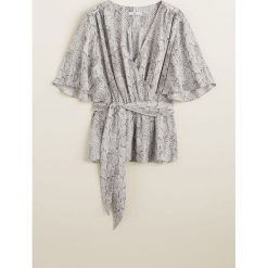 Mango - Top Winona. Szare bluzki damskie Mango, s, bez wzorów, z poliesteru, bez kołnierzyka. W wyprzedaży za 59,90 zł.