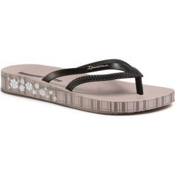 Japonki IPANEMA - Bossa Soft IV Fem 82772 Beige/Black 20837. Czarne klapki damskie Ipanema, bez wzorów, z tworzywa sztucznego, bez obcasa. Za 79,99 zł.
