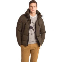 Kurtka przejściowa w kolorze khaki. Brązowe płaszcze męskie Polo Club Men, xs, bez wzorów, bez kaptura. W wyprzedaży za 395,95 zł.