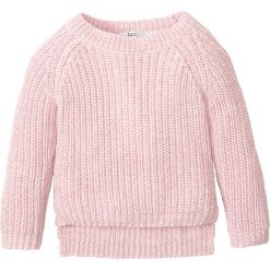 Swetry dziewczęce: Sweter z połyskiem bonprix bladoróżowy z połyskiem