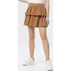 Brązowa Spódnica Therea. Pomarańczowe spódniczki damskie Born2be, s, z aplikacjami, z dzianiny, mini, rozkloszowane. Za 74,99 zł.