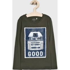 Name it - T-shirt dziecięcy 116-152 cm. Szare t-shirty chłopięce Name it, z nadrukiem, z bawełny, z długim rękawem. W wyprzedaży za 79,90 zł.