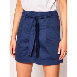 Szorty materiałowe iBlues Luchino 71410202. Niebieskie szorty damskie iBlues, bez wzorów, z elastanu. W wyprzedaży za 399,00 zł.