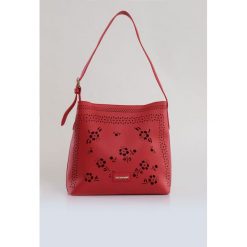Shopper bag damskie: Torba shopper z ażurowym wzorem