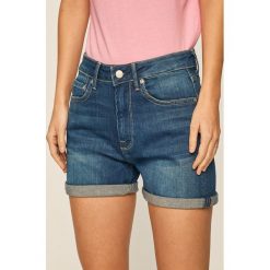 Pepe Jeans - Szorty jeansowe Mary Archive. Niebieskie szorty damskie Pepe Jeans, bez wzorów, z elastanu, casualowe, z podwyższonym stanem. Za 259,90 zł.