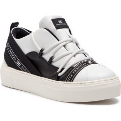 Sneakersy ELISABETTA FRANCHI - SA-04S-91E2-V340 Avorio/Nero 309. Białe półbuty damskie Elisabetta Franchi, ze skóry. W wyprzedaży za 949,00 zł.