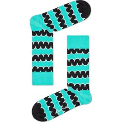 Happy Socks - Skarpety Squiggly. Niebieskie skarpetki męskie marki Happy Socks, z bawełny. W wyprzedaży za 29,90 zł.