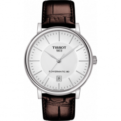 TISSOT RABAT ZEGAREK Carson Premium Powermatic 80 T122.407.16.031.00. Szare, analogowe zegarki męskie TISSOT, srebrne. W wyprzedaży za 2420,00 zł.
