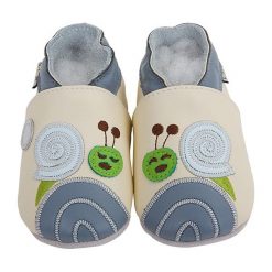 Buciki niemowlęce: Skórzane buty niemowlęce w kolorze beżowo-jasnobrązowym