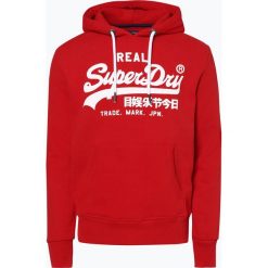 Superdry - Męska bluza nierozpinana, czerwony. Czerwone bejsbolówki męskie Superdry, l, z nadrukiem, z kapturem. Za 349,95 zł.