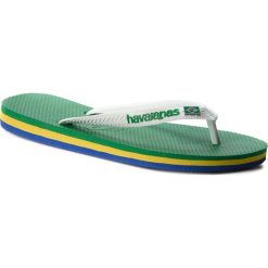 Japonki HAVAIANAS - Brasil Layers Cf 41407152703 Green. Białe klapki damskie Havaianas, bez wzorów, z tworzywa sztucznego, bez obcasa. W wyprzedaży za 99,00 zł.