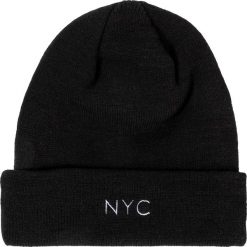 Czapka NEW ERA - Nyc Cuff Kn 12040326 Czarny. Czarne czapki damskie New Era, na zimę, bez wzorów, z materiału. W wyprzedaży za 89,00 zł.