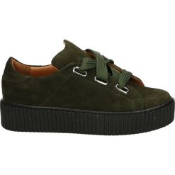 Półbuty - 211112X GREEN. Zielone półbuty damskie skórzane Venezia, sportowe. Za 299,00 zł.