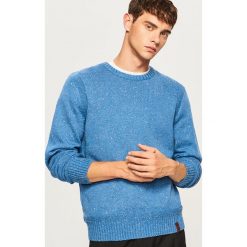 Sweter - Niebieski. Niebieskie swetry klasyczne męskie marki Reserved, l. Za 99,99 zł.