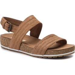 Sandały TIMBERLAND - Malibu Waves 2Band Sandal TB0A1WZFF13 Rust Embossed Suede. Pomarańczowe klapki damskie Timberland, bez wzorów, ze skóry, bez obcasa. W wyprzedaży za 239,00 zł.