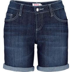 Wygodne szorty dżinsowe ze stretchem bonprix ciemnoniebieski. Niebieskie szorty damskie bonprix, bez wzorów, z jeansu. Za 54,99 zł.