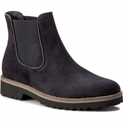 Sztyblety GABOR - 71.680.16 Pazifik. Niebieskie buty zimowe damskie marki Gabor, z materiału, na obcasie. W wyprzedaży za 339,00 zł.