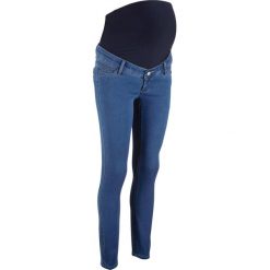 Dżinsy ciążowe SKINNY "super-stretch" bonprix niebieski "stone”. Niebieskie jeansy damskie bonprix, z jeansu. Za 129,99 zł.