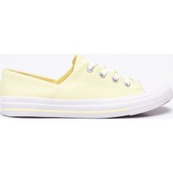 Converse - Tenisówki. Żółte tenisówki damskie marki Converse, z materiału, na sznurówki. W wyprzedaży za 169,90 zł.